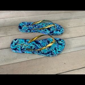 Lily Pulitzer flip flops